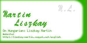 martin liszkay business card